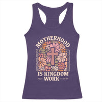 Christian Mom Racerback Tank Top Motherhood Is Kingdom Work Floral Mother's Day