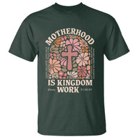 Christian Mom T Shirt Motherhood Is Kingdom Work Floral Mother's Day