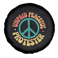 Unpaid Peaceful Protester Spare Tire Cover Social Justice Floral Peace Sign
