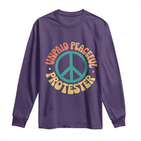 Unpaid Peaceful Protester Long Sleeve Shirt Social Justice Floral Peace Sign