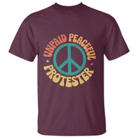 Unpaid Peaceful Protester T Shirt Social Justice Floral Peace Sign