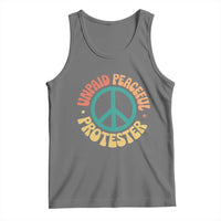 Unpaid Peaceful Protester Tank Top Social Justice Floral Peace Sign