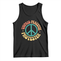 Unpaid Peaceful Protester Tank Top Social Justice Floral Peace Sign