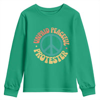 Unpaid Peaceful Protester Youth Sweatshirt Social Justice Floral Peace Sign