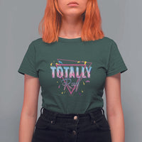 80s T Shirt For Women Totally Rad Neon Vaporware Triangle - Wonder Print Shop