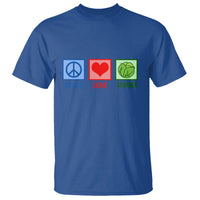 Peace Love Veggies T Shirt Vegetables Themed Funny Vegan Food - Wonder Print Shop