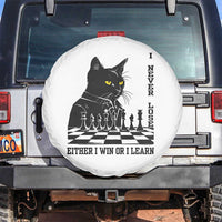 Chess Lover Spare Tire Cover I Never Lose Either I Win Or I Learn Elegant Cool Cat