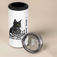 Chess Lover 4 in 1 Can Cooler Tumbler I Never Lose Either I Win Or I Learn Elegant Cool Cat