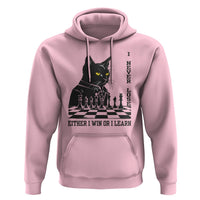 Chess Lover Hoodie I Never Lose Either I Win Or I Learn Elegant Cool Cat - Wonder Print Shop