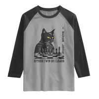 Chess Lover Raglan Shirt I Never Lose Either I Win Or I Learn Elegant Cool Cat