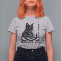 Chess Lover T Shirt For Women I Never Lose Either I Win Or I Learn Elegant Cool Cat - Wonder Print Shop