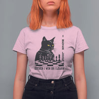 Chess Lover T Shirt For Women I Never Lose Either I Win Or I Learn Elegant Cool Cat - Wonder Print Shop