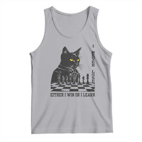 Chess Lover Tank Top I Never Lose Either I Win Or I Learn Elegant Cool Cat