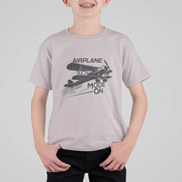 Funny Biplane T Shirt For Kid Airplane Mode On Flying Pilots - Wonder Print Shop