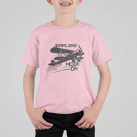 Funny Biplane T Shirt For Kid Airplane Mode On Flying Pilots - Wonder Print Shop