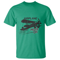 Funny Biplane T Shirt Airplane Mode On Flying Pilots - Wonder Print Shop