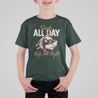 Funny Sloth T Shirt For Kid Sleep All Day Nap All Night Sleep Napping Cute - Wonder Print Shop