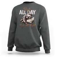 Funny Sloth Sweatshirt Sleep All Day Nap All Night Sleep Napping Cute - Wonder Print Shop
