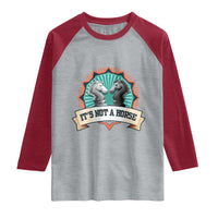 Funny Chess Lover Raglan Shirt It's Not A Horse Knight Horse