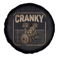 Funny Cranky Car Engine Crankshaft Cars Lover Mechanics Spare Tire Cover Fathers Day - Wonder Print Shop