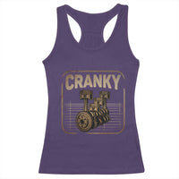 Funny Cranky Car Engine Crankshaft Cars Lover Mechanics Racerback Tank Top Fathers Day - Wonder Print Shop
