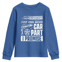 Funny Car Mechanic Just One More Car Part I Promise Youth Sweatshirt Car Lover Gag - Wonder Print Shop