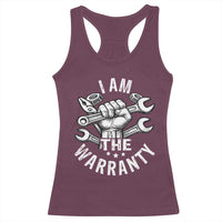 Funny I Am The Warranty Mechanic Racerback Tank Top Race Car Parts - Wonder Print Shop