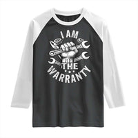 Funny I Am The Warranty Mechanic Raglan Shirt Race Car Parts - Wonder Print Shop