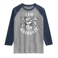 Funny I Am The Warranty Mechanic Raglan Shirt Race Car Parts - Wonder Print Shop