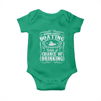 Funny Weekend Forecast Boating With A Chance Of Drinking Baby Onesie Pontoon Boat Captain - Wonder Print Shop