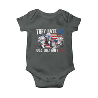 Funny They Hate Us Cuz They Ain't Us Baby Onesie Founding Fathers 4th of July American Flag - Wonder Print Shop