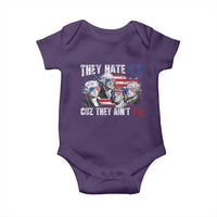 Funny They Hate Us Cuz They Ain't Us Baby Onesie Founding Fathers 4th of July American Flag - Wonder Print Shop