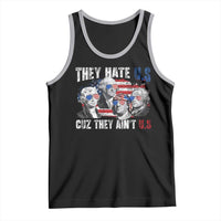 Funny They Hate Us Cuz They Ain't Us Tank Top Founding Fathers 4th of July American Flag - Wonder Print Shop