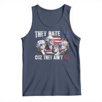 Funny They Hate Us Cuz They Ain't Us Tank Top Founding Fathers 4th of July American Flag - Wonder Print Shop