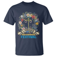 Funny I Survived Midsommar Festival T Shirt Sweden Summer Festival Maypole