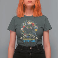 Funny I Survived Midsommar Festival T Shirt For Women Sweden Summer Festival Maypole