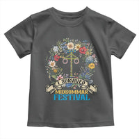 Funny I Survived Midsommar Festival Toddler T Shirt Sweden Summer Festival Maypole
