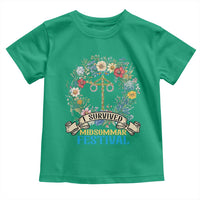 Funny I Survived Midsommar Festival Toddler T Shirt Sweden Summer Festival Maypole