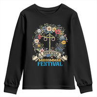 Funny I Survived Midsommar Festival Youth Sweatshirt Sweden Summer Festival Maypole