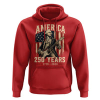 George Washington Playing Guitar 4th July US 250th Anniversary Hoodie