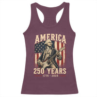 George Washington Playing Guitar 4th July US 250th Anniversary Racerback Tank Top