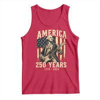 George Washington Playing Guitar 4th July US 250th Anniversary Tank Top