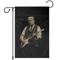 US Nation's Leader Playing Electic Rock Guitar Retro Vintage Garden Flag