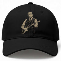 US Nation's Leader Playing Electic Rock Guitar Retro Vintage Baseball Cap