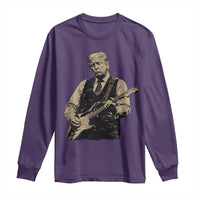 US Nation's Leader Playing Electic Rock Guitar Retro Vintage Long Sleeve Shirt