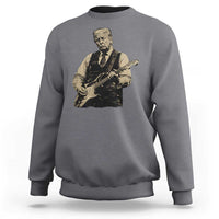 US Nation's Leader Playing Electic Rock Guitar Retro Vintage Sweatshirt