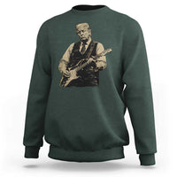 US Nation's Leader Playing Electic Rock Guitar Retro Vintage Sweatshirt