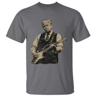 US Nation's Leader Playing Electic Rock Guitar Retro Vintage T Shirt