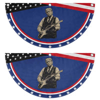 US Nation's Leader Playing Electic Rock Guitar Retro Vintage Patriotic Fan Flag