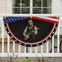 US Nation's Leader Playing Electic Rock Guitar Retro Vintage Patriotic Fan Flag